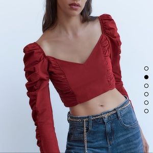 Burgundy Crop Top